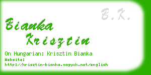 bianka krisztin business card